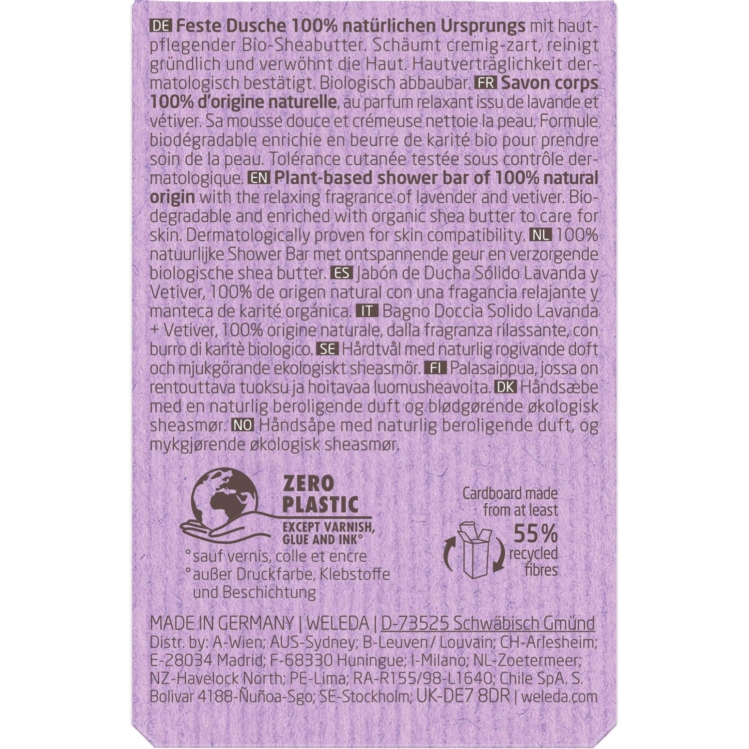 Shower Bar Feste Duschpflege Lavender + Vetiver