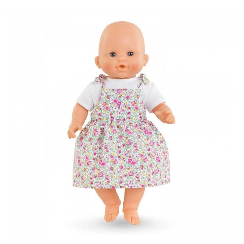 Robe jardin en fleurs pour poupon 36cm