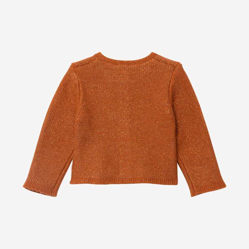 Cardigan fille tricot lurex caramel Catimini