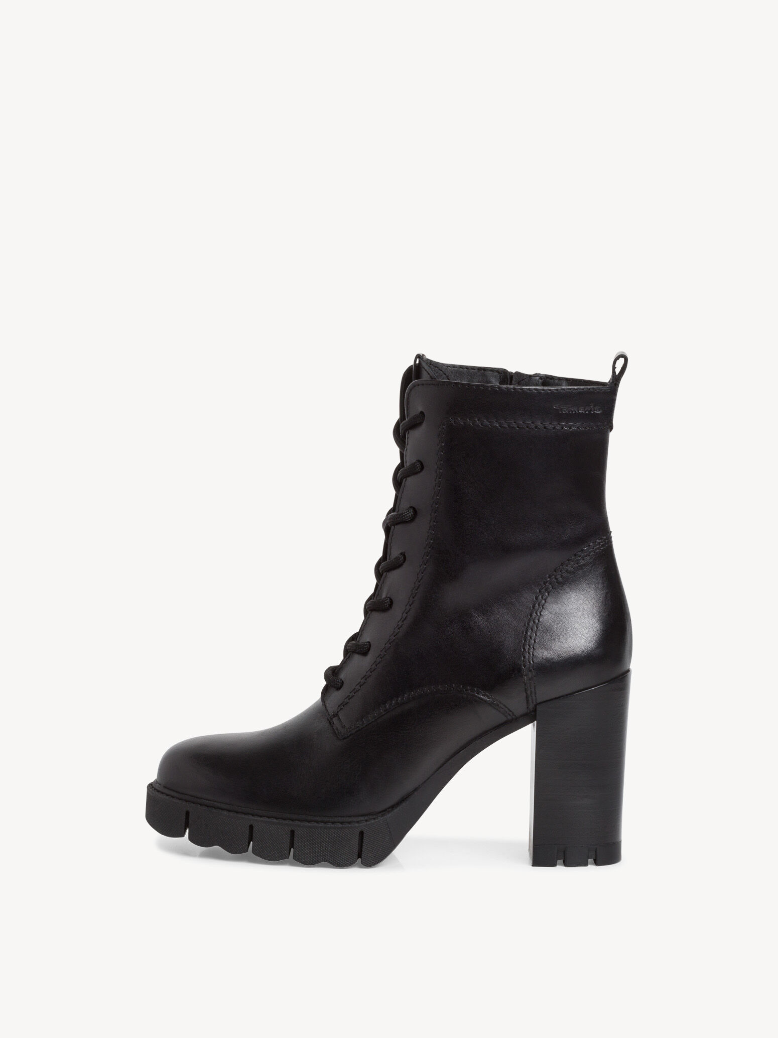 Bottine en cuir - noir