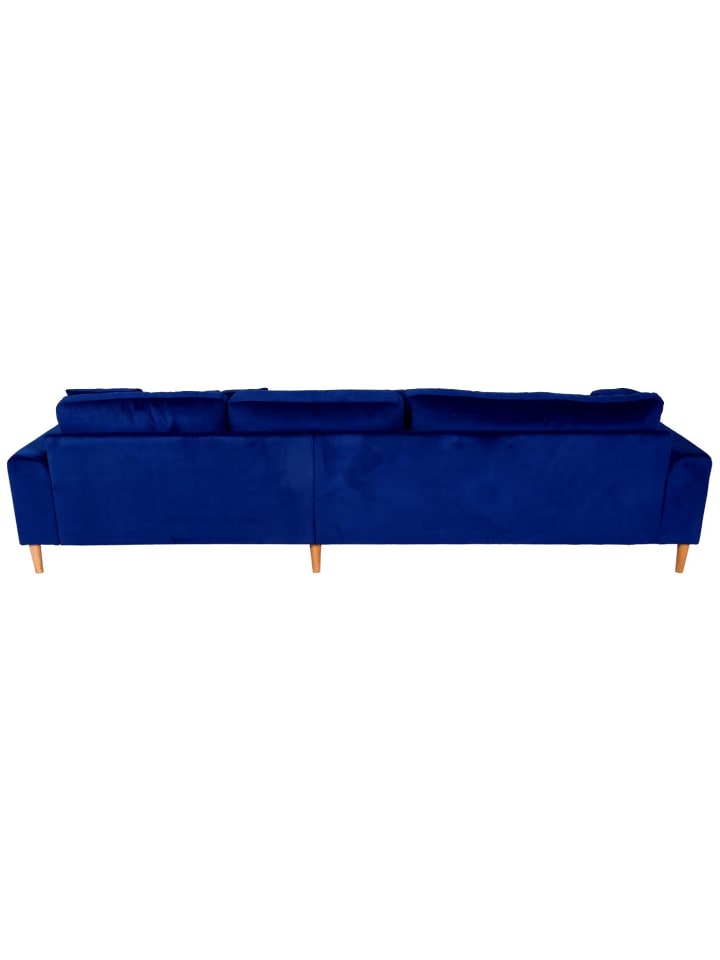 MCW Ecksofa 3-Sitzer J54, Samt blau günstig kaufen onesize