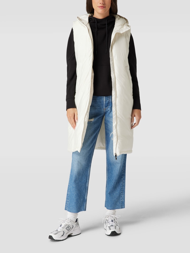 Weste mit Eingrifftaschen Modell 'PUFFER VEST' in offwhite