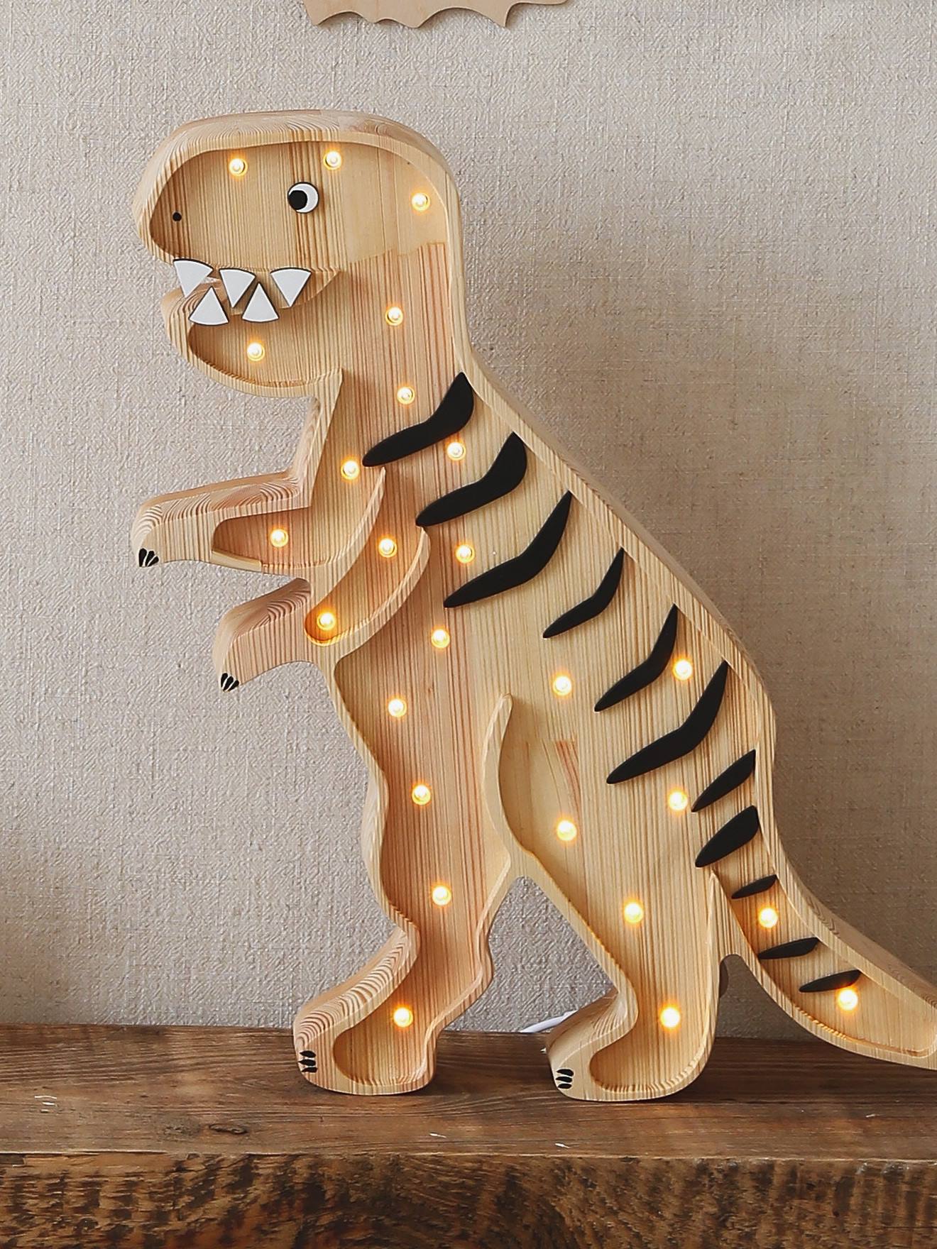 Lampe veilleuse Dinosaure T-Rex LITTLE LIGHTS bois