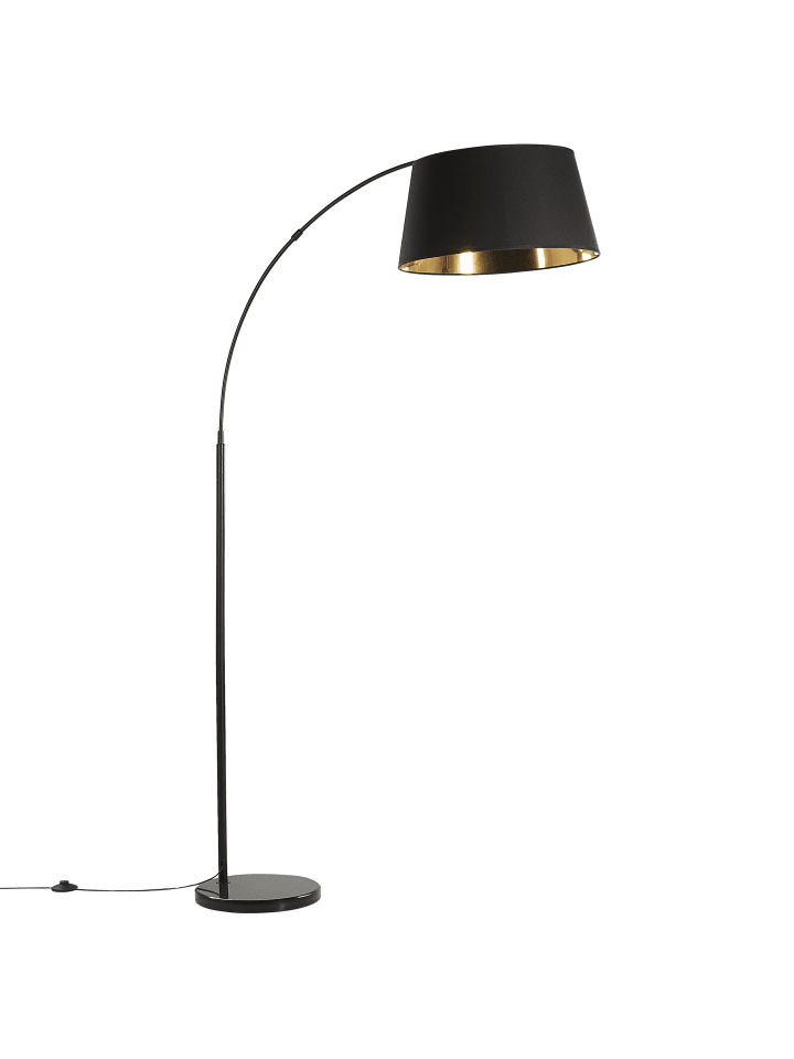 Beliani Stehleuchten YABUS in Schwarz/Kupfer - (W) 50 x (H) 197 x (L) 109 cm günstig kaufen onesize