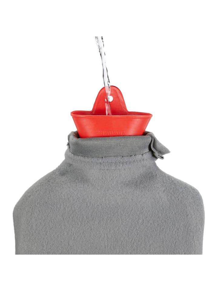 relaxdays 10x Wärmflasche in Grau/Rot günstig kaufen onesize
