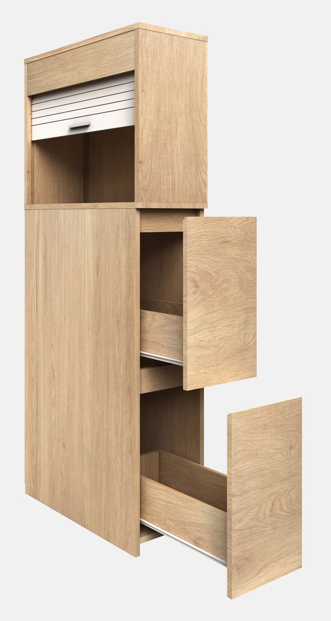 VCM Nischenschrank Raumteiler Tasalo Badmöbel Honig-Eiche