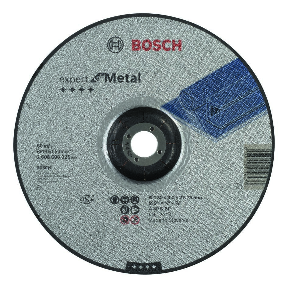 Bosch Blue Accessories 2608600226 Curved cutting disc Expert for Metal A 30 S BF, 230 mm, 3.0 mm
