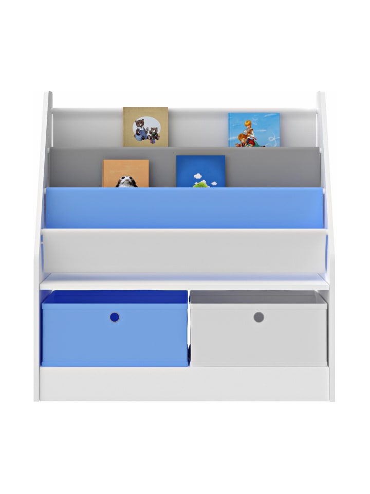 en.casa Kinderregal Neda in Blau (H)74cm (B)71cm (T)23cm günstig kaufen onesize