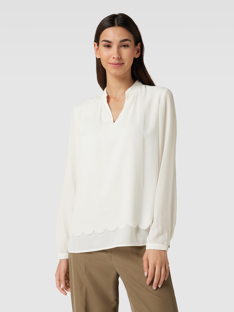 Bluse im Double-Layer-Look in offwhite