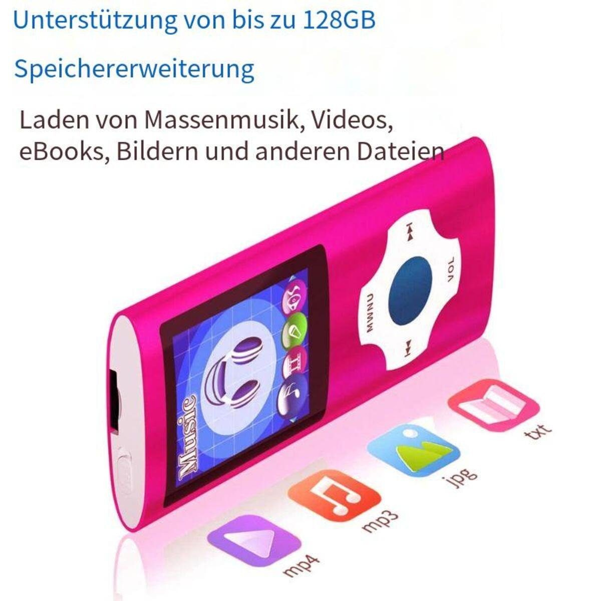 Devenirriche MP3-Player mit Bluetooth, Full Touchscreen MP3-Player MP3-Player