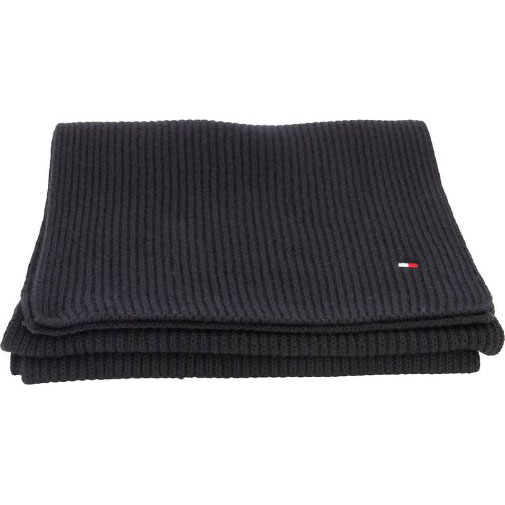 TOMMY HILFIGER Herren Schal ESSENTIAL FLAG SCARF aus Baumwolle und Kaschmir