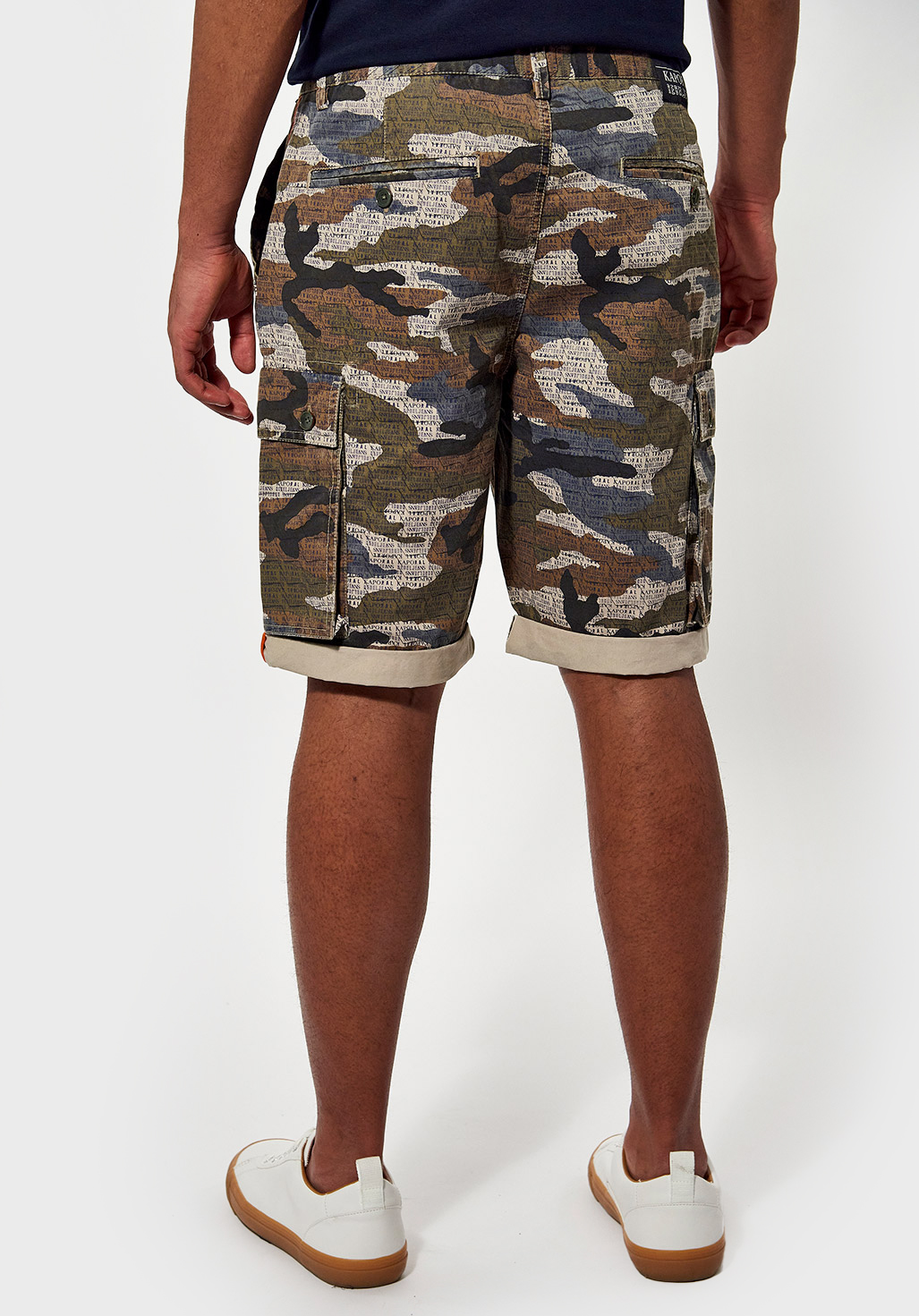 SAKE  Short cargo camouflage Homme imprimé all over