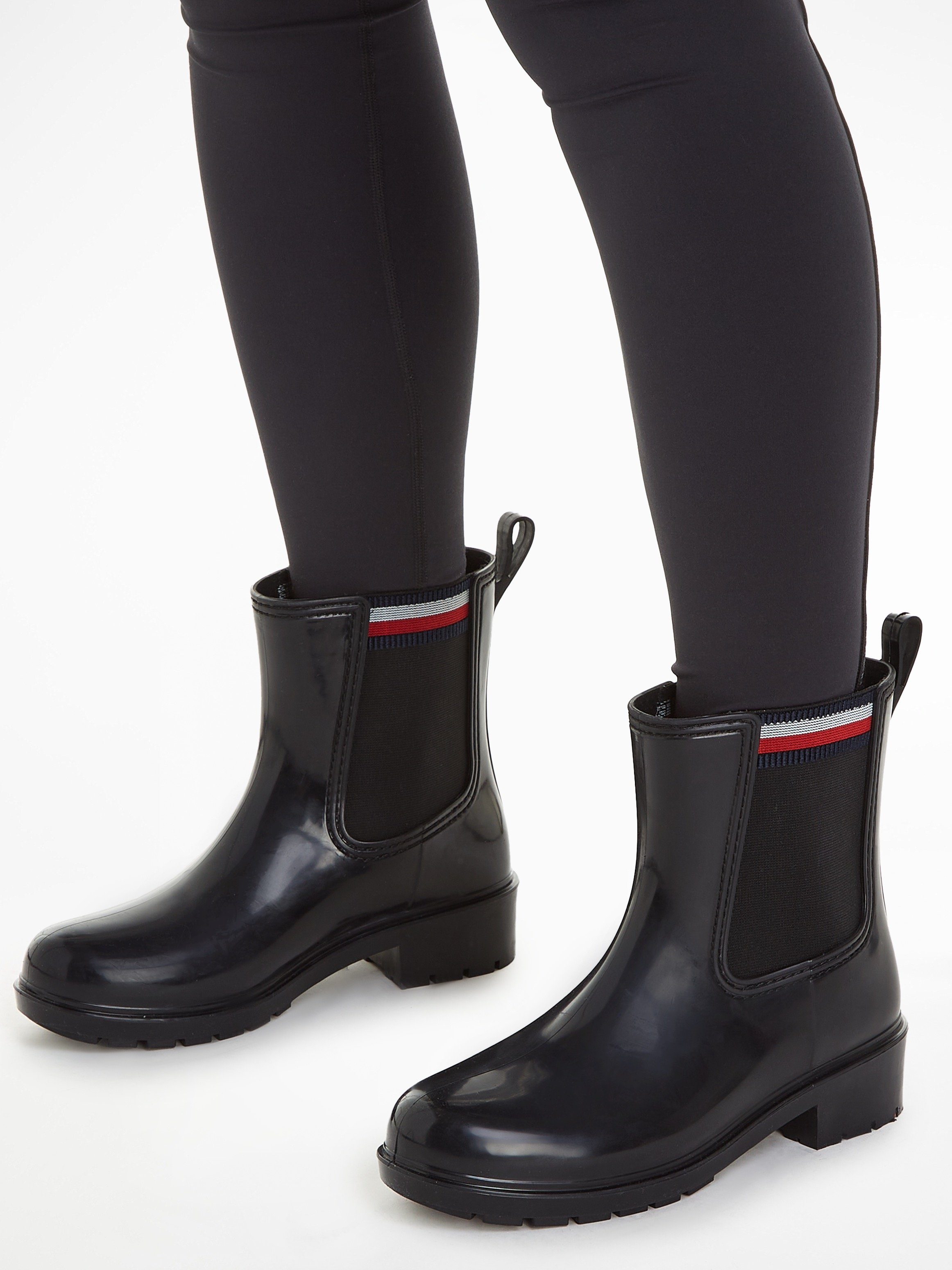 Tommy Hilfiger CORPORATE ELASTIC RAINBOOT Chelseaboots mit beidseitigem Stretcheinsatz