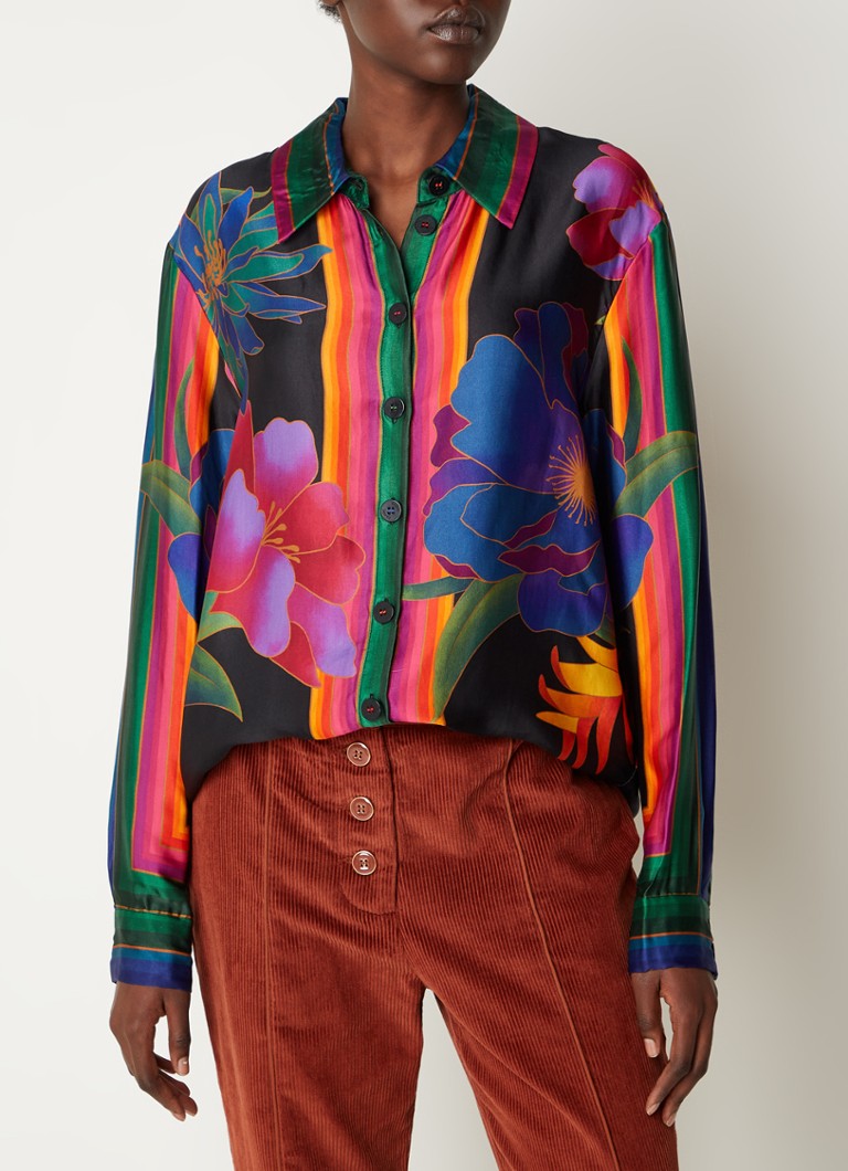 Farm Rio  Flower blouse met bloemenprint
