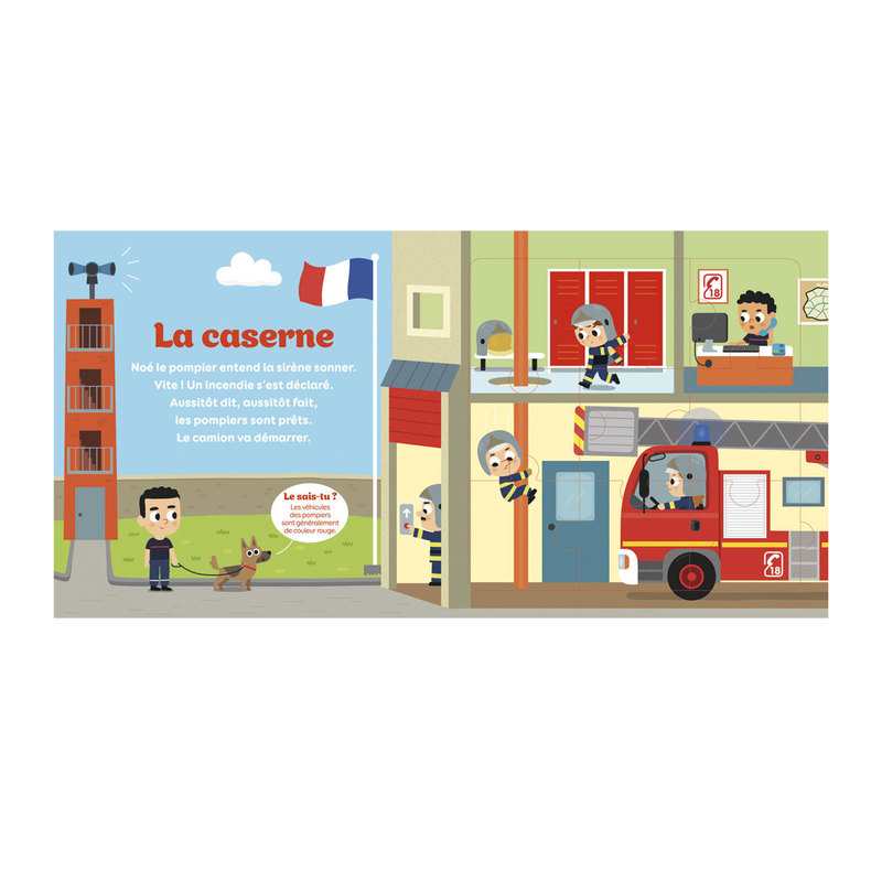 Livre Les pompiers Mon livre puzzle 9 pièces - Lito