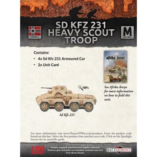 Afrika Korps Sd Kfz 231 Heavy Scout Troop