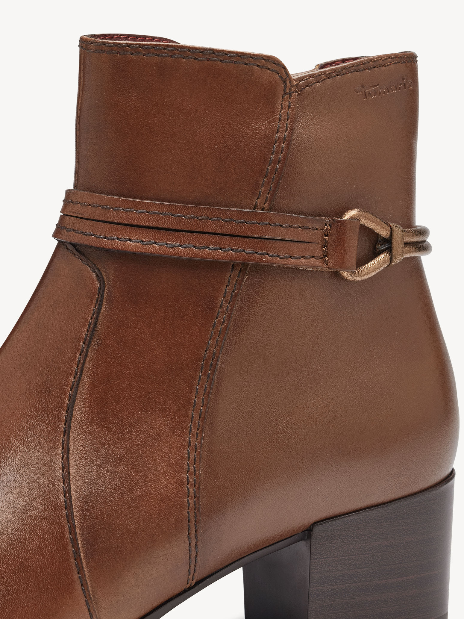 Bottine en cuir - marron