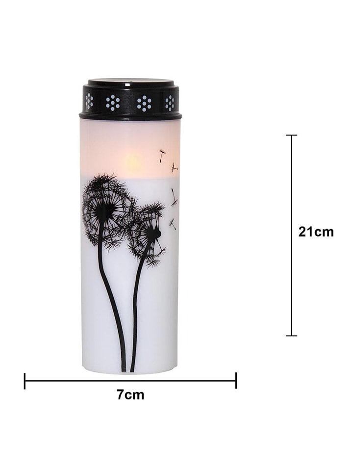 STAR Trading 4er-Set: LED-Grablichter ''Dandelion'' in Weiß/ Schwarz - (H)21 x Ø 7 cm günstig kaufen onesize