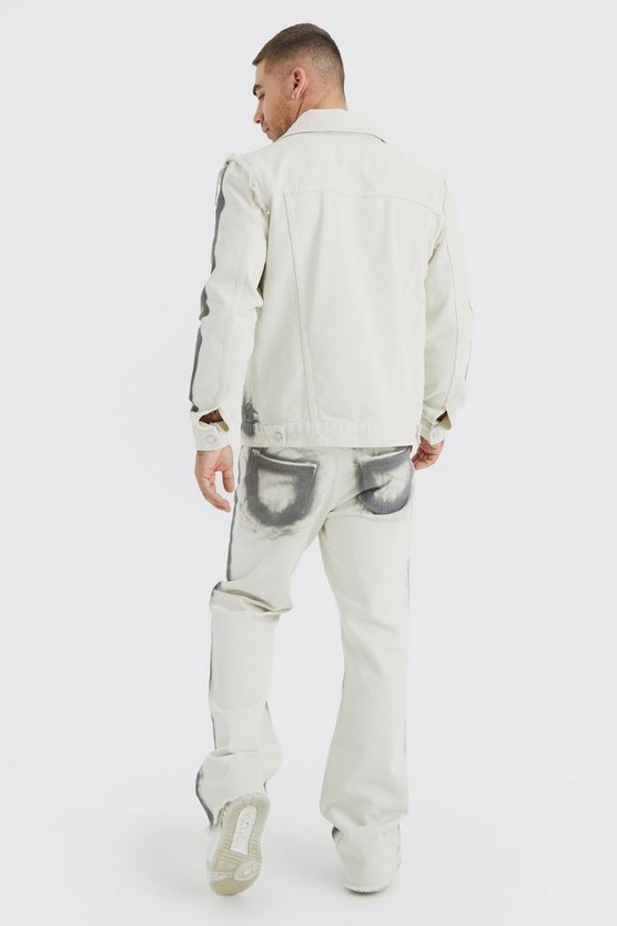 Lockere Schlagjeans mit Pigment-Detail