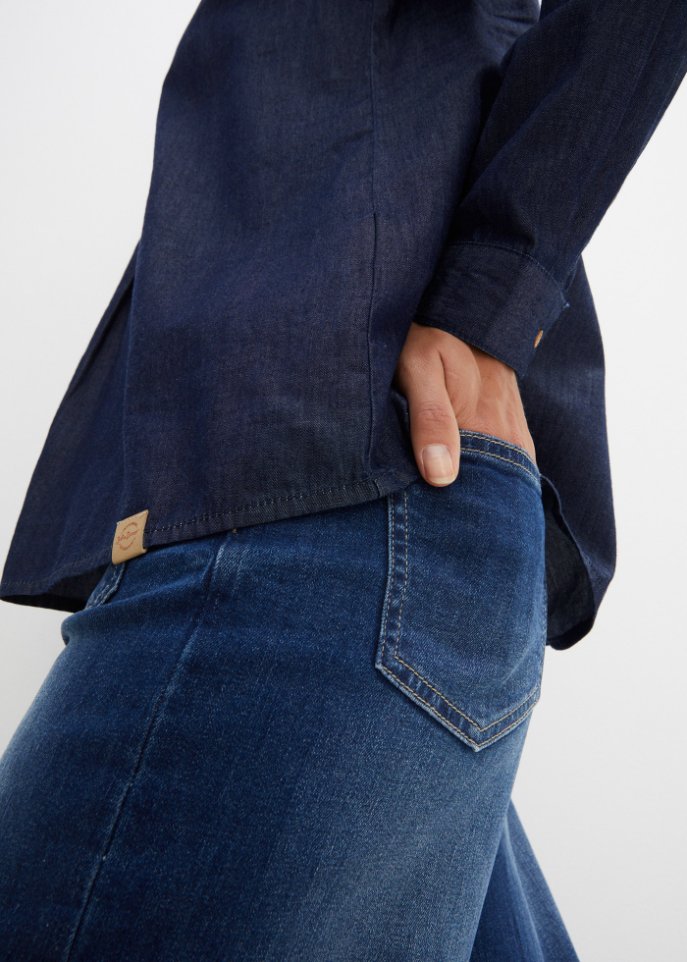 Jeans-Tunikabluse aus Bio-Baumwolle