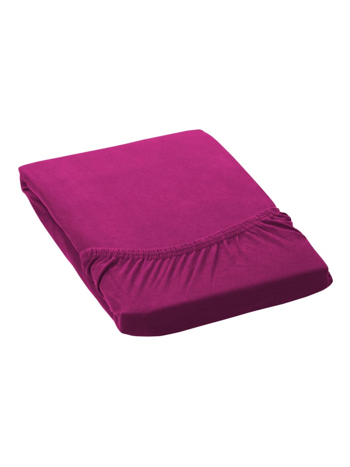 GMD Living Jersey Premium Spannbettlaken JANNEBY in Farbe Pink günstig kaufen