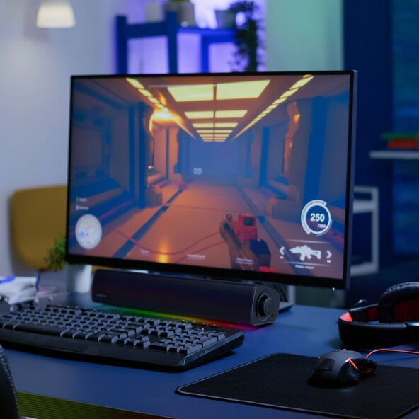 Gaming Soundbar mit RGB Sound Blaster GS3