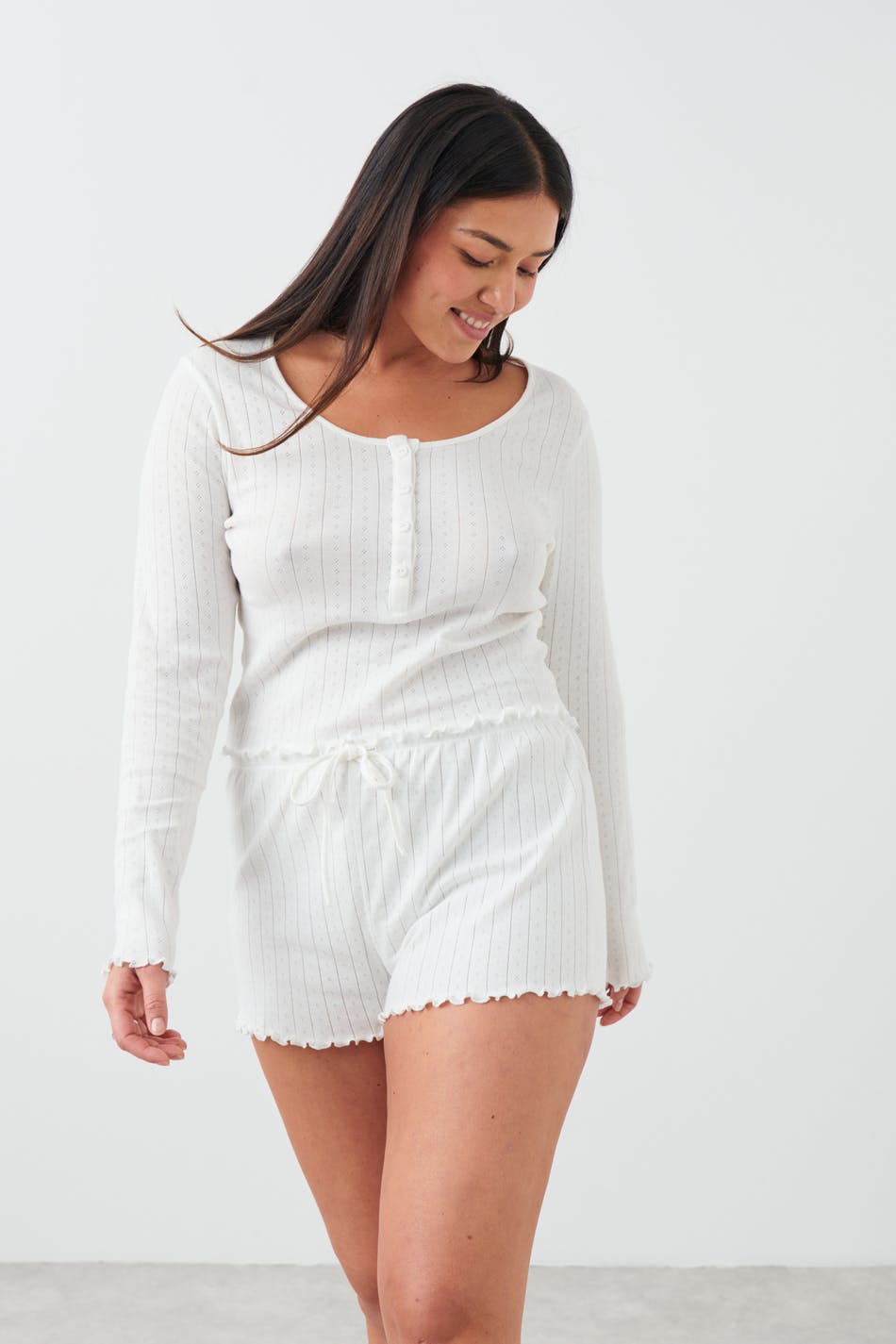Pointelle pyjamas shorts