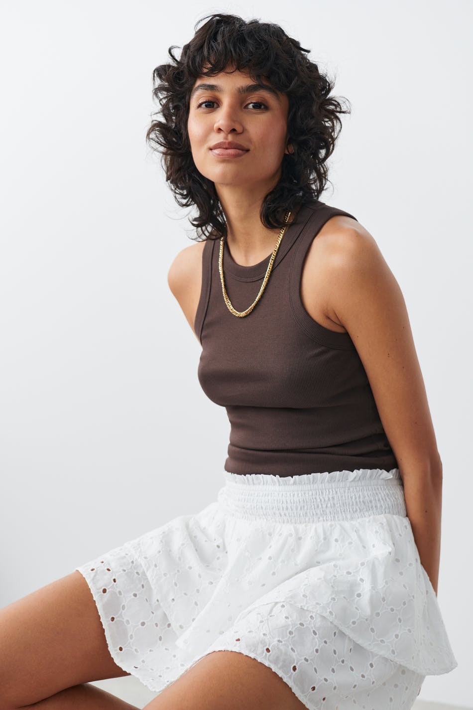 Broderie anglaise skirt
