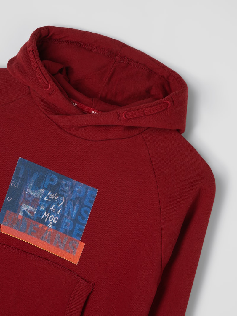 Hoodie mit Foto-Print Modell 'Omar' in rot