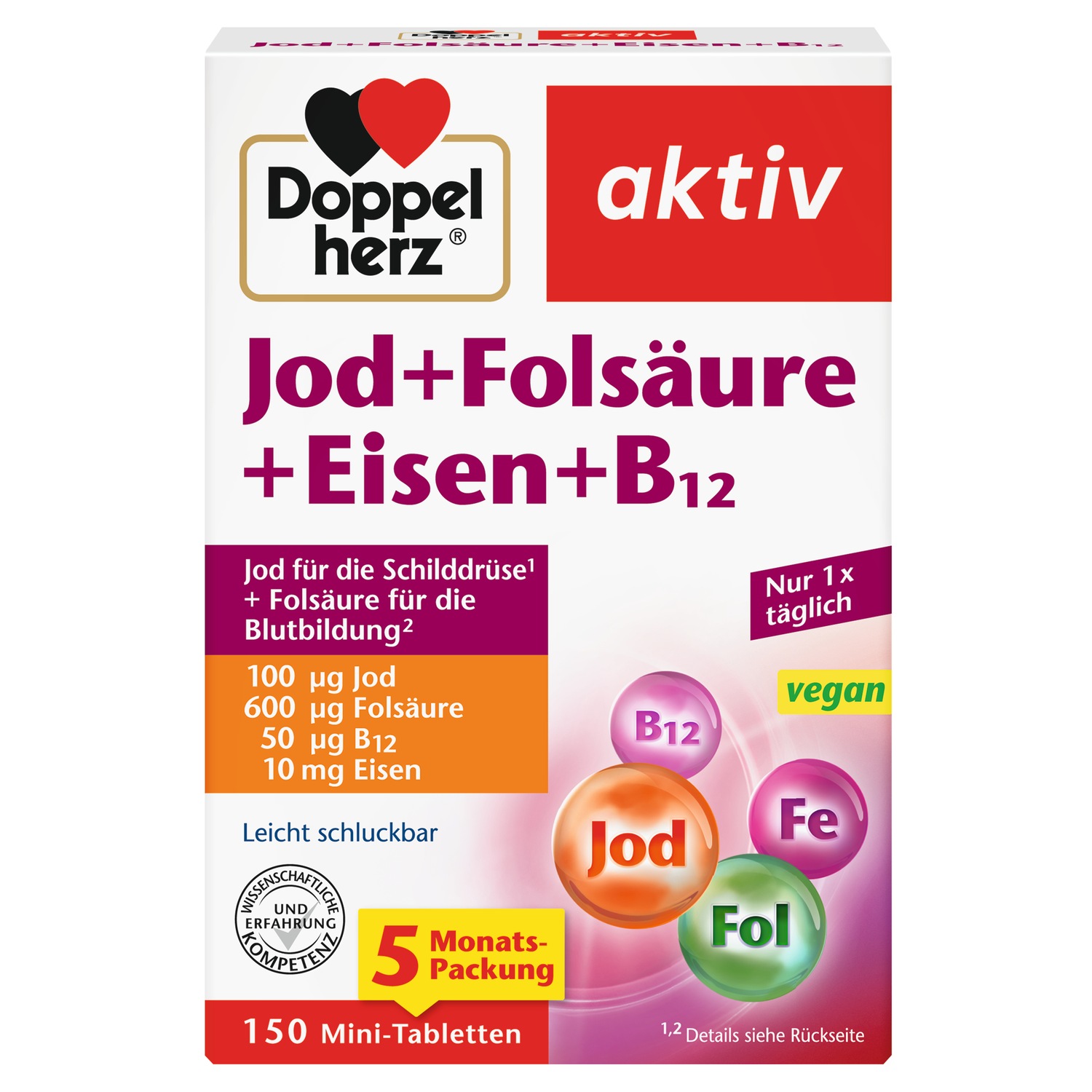 Jod+Folsäure+Eisen+B12