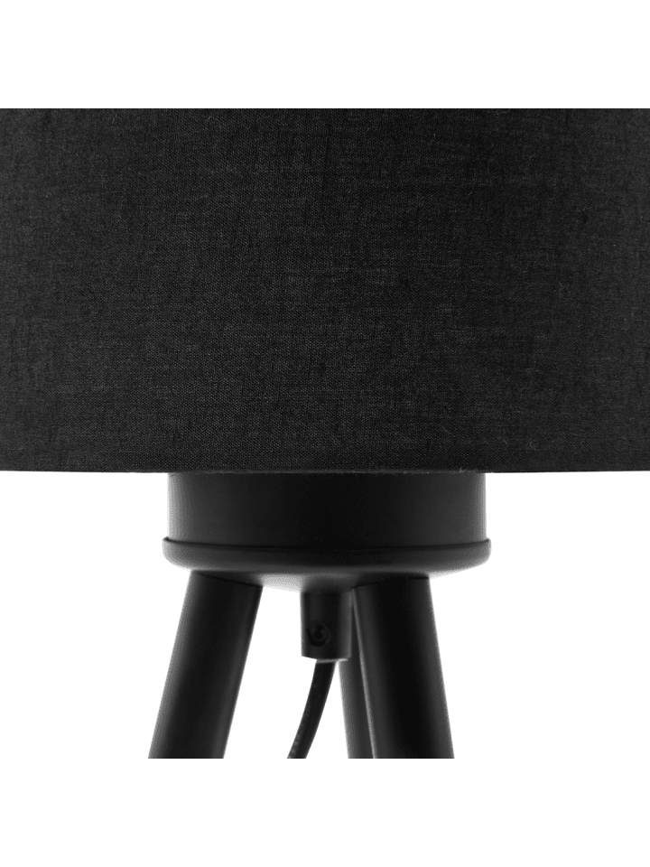 Beliani 2er-Set Tischleuchten TOBOL in Schwarz/Heller Holzfarbton günstig kaufen onesize