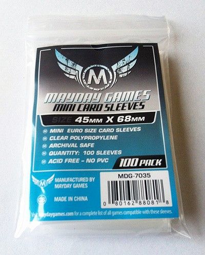 Mini Euro Card Sleeves (100) 45 x 68mm - 7035