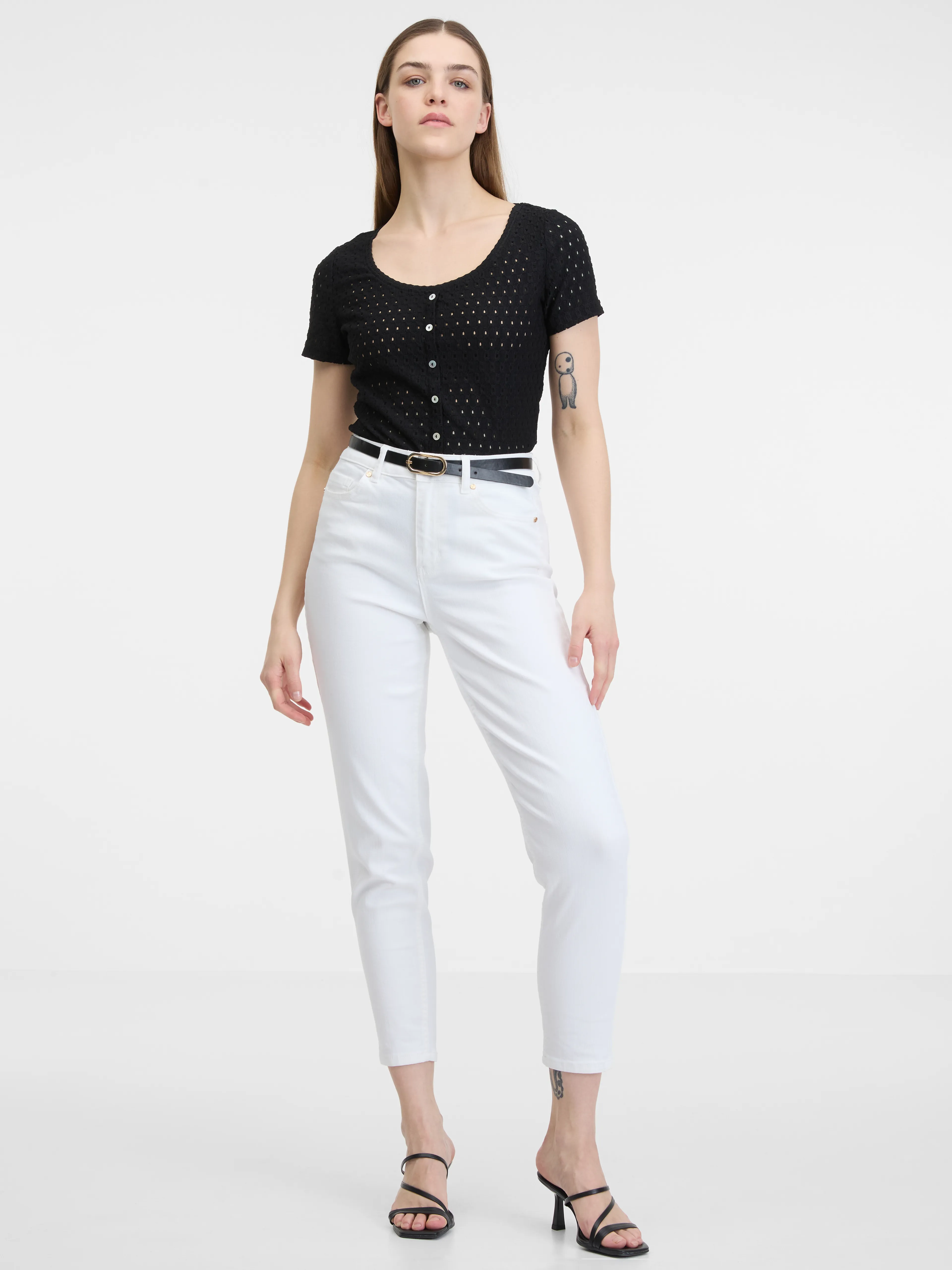 Schwarzes Damen-T-Shirt ORSAY