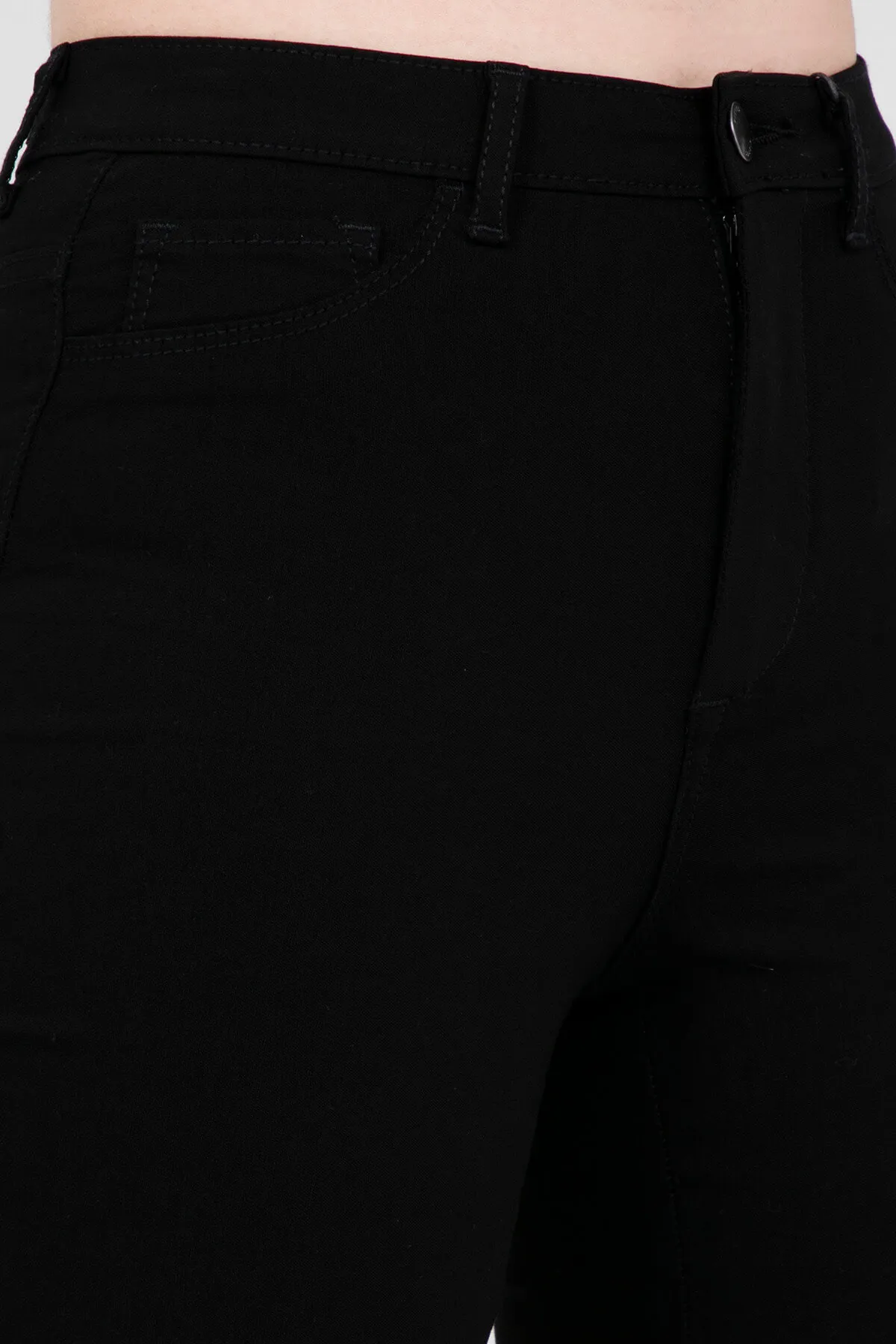PIECES  Schwarze Strumpfhose mit hoher Taille für Damen Jeans17080560 PCHIGHSKIN