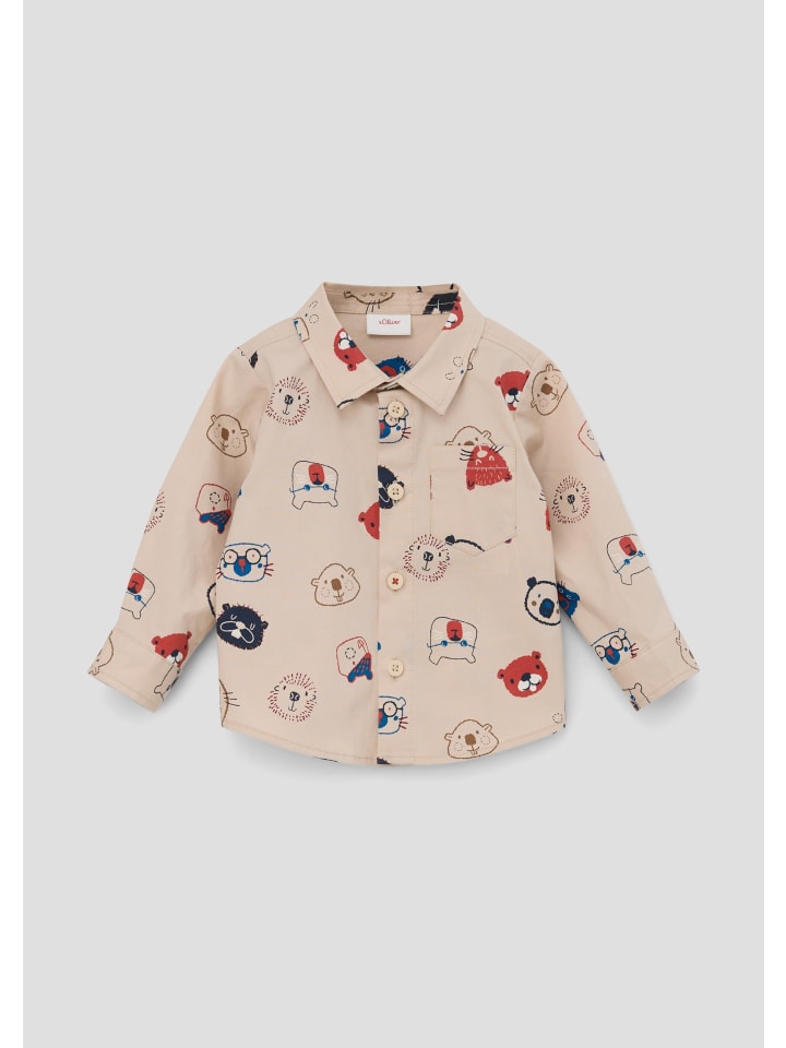 s.Oliver Hemd langarm in Beige günstig kaufen 62
