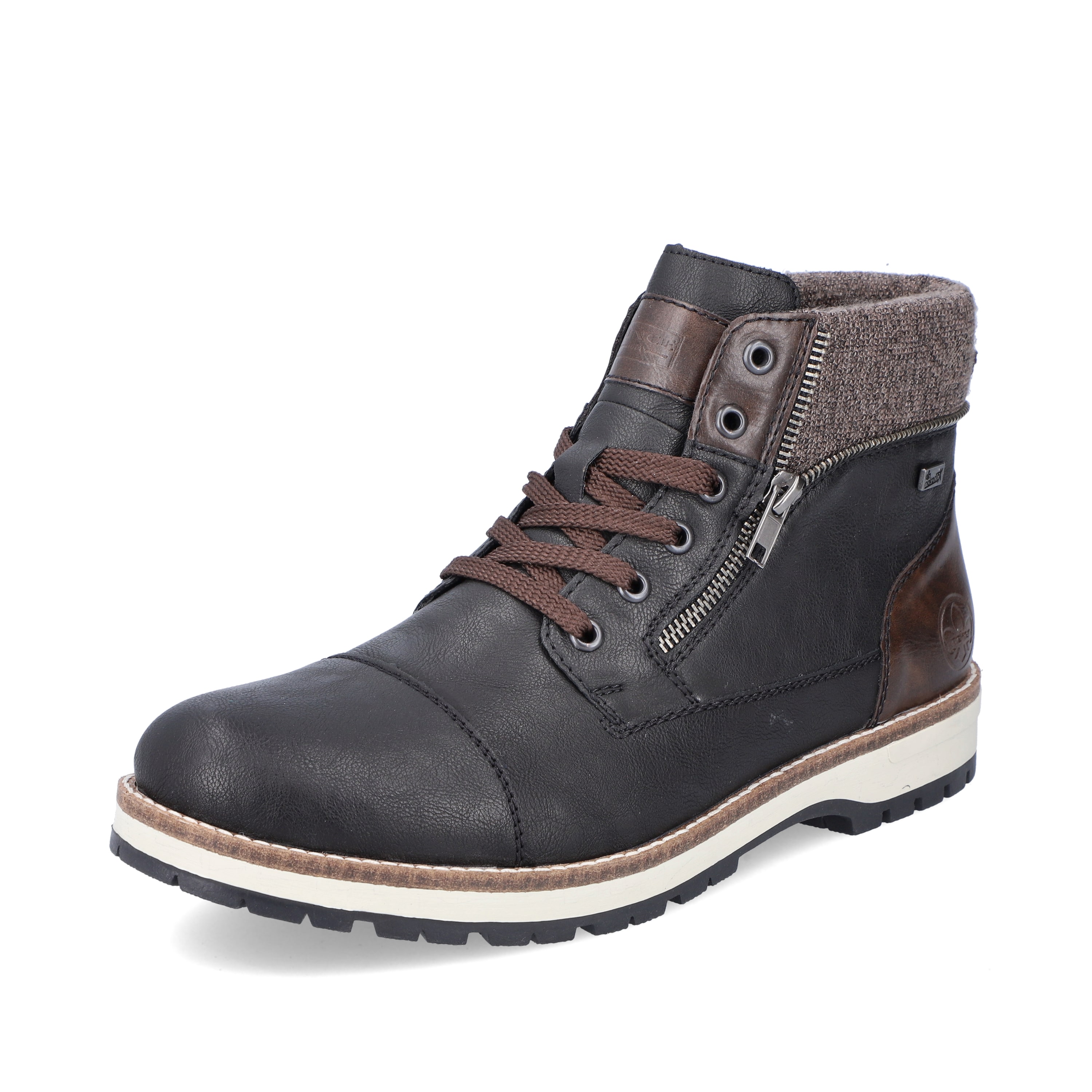 Rieker Herren Schnürstiefel nachtschwarz