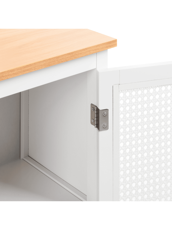 Beliani Badezimmerschrank ALAMOS in Weiß/Heller Holzfarbton günstig kaufen onesize