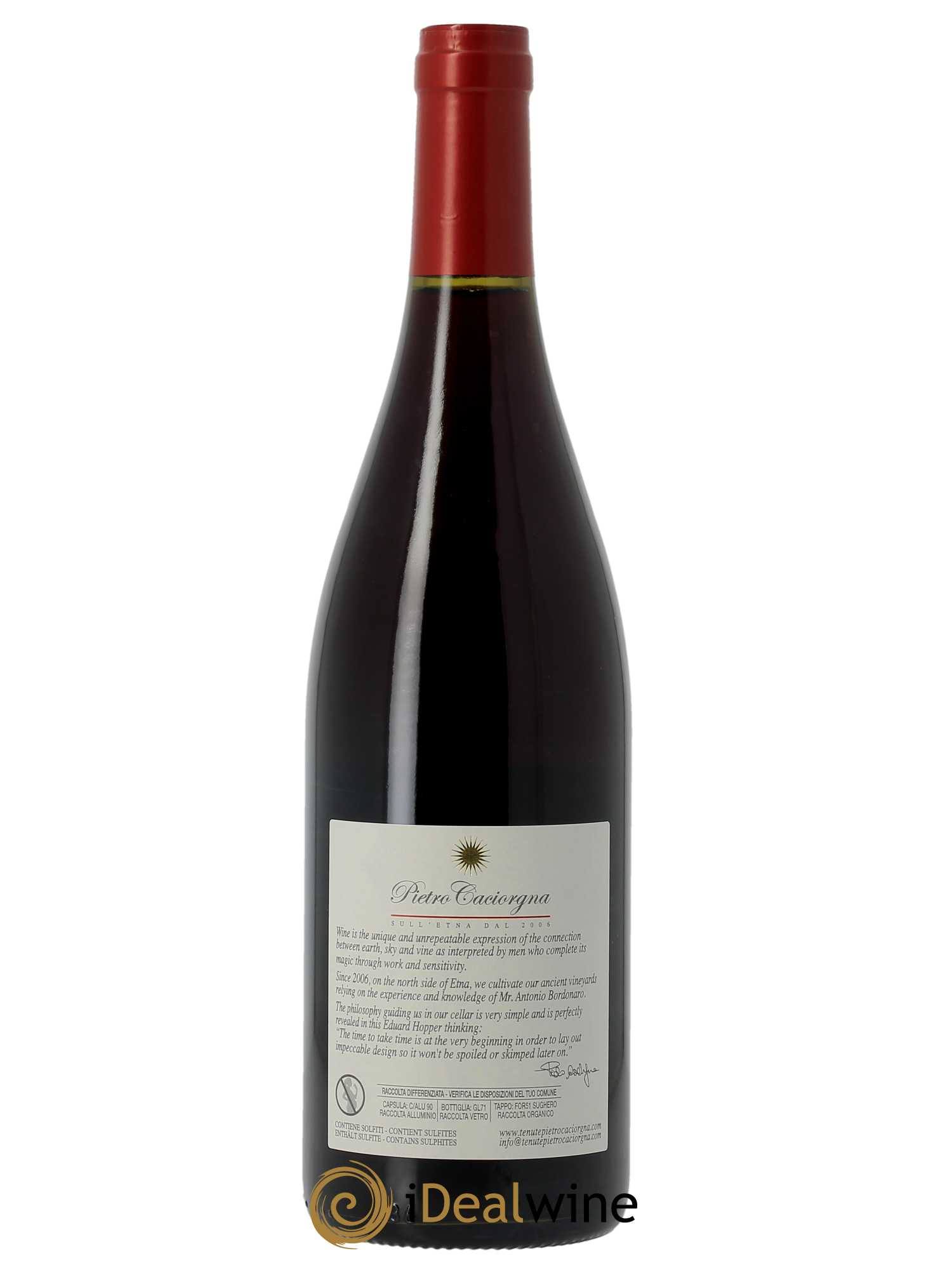 Etna Rosso DOC Azienda Agricola Pietro Caciorgna Ciauria  2022 - Lot de 1 Bouteille