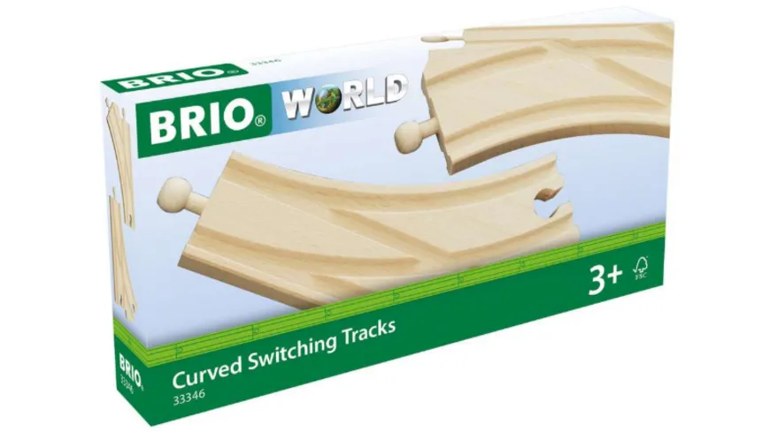 BRIO Bahn - Bogenweichen, 2 Stück