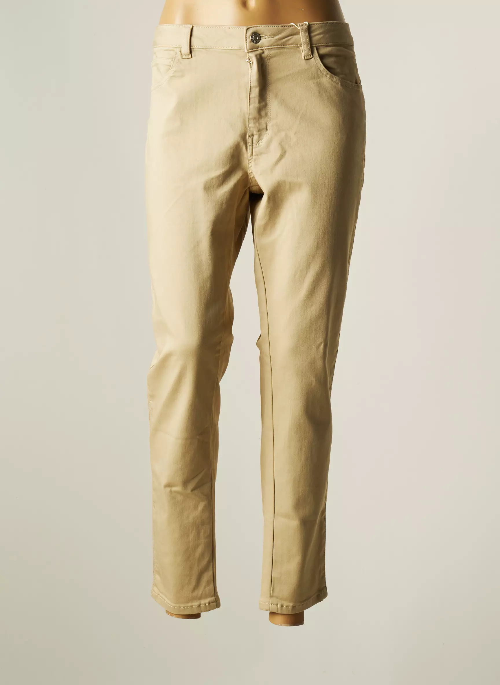 C Est Beau La Vie Pantalons Slim Femme couleur beige