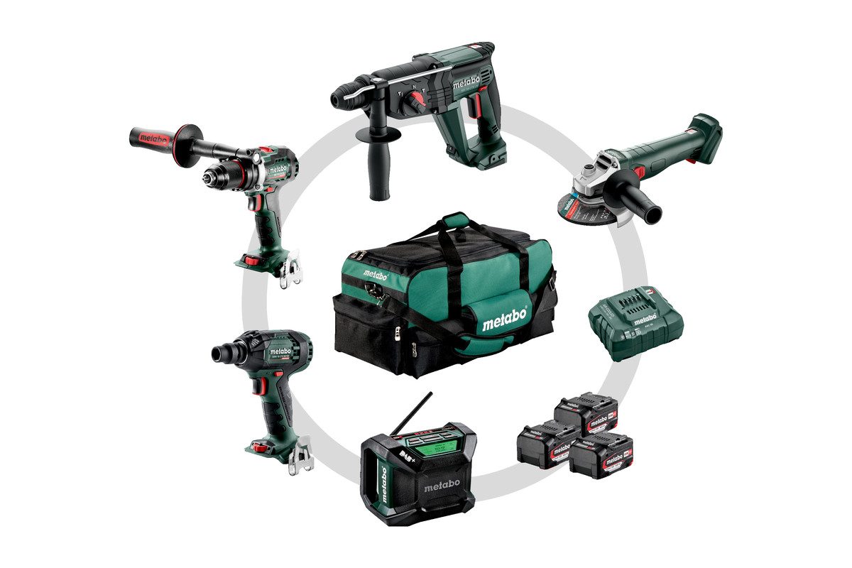 Metabo 685213000 Set combinat 5.2 18V 3 x 4.0Ah Li-Ion - 5 mașini
