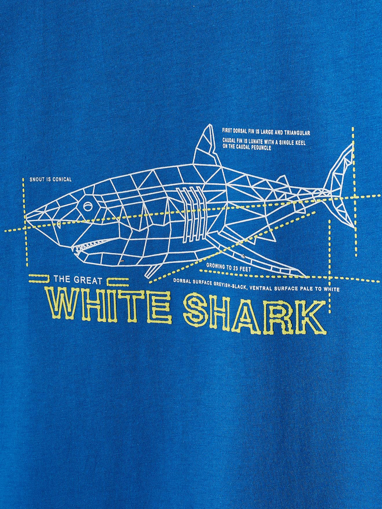 T-shirt garçon motif effet 3-D bleu électrique