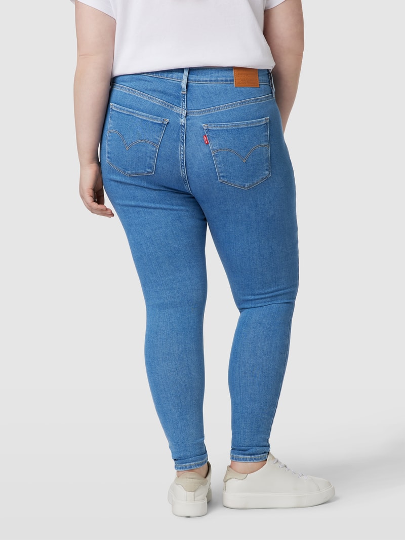 PLUS SIZE Skinny Fit Jeans mit Label-Patch in hellblau