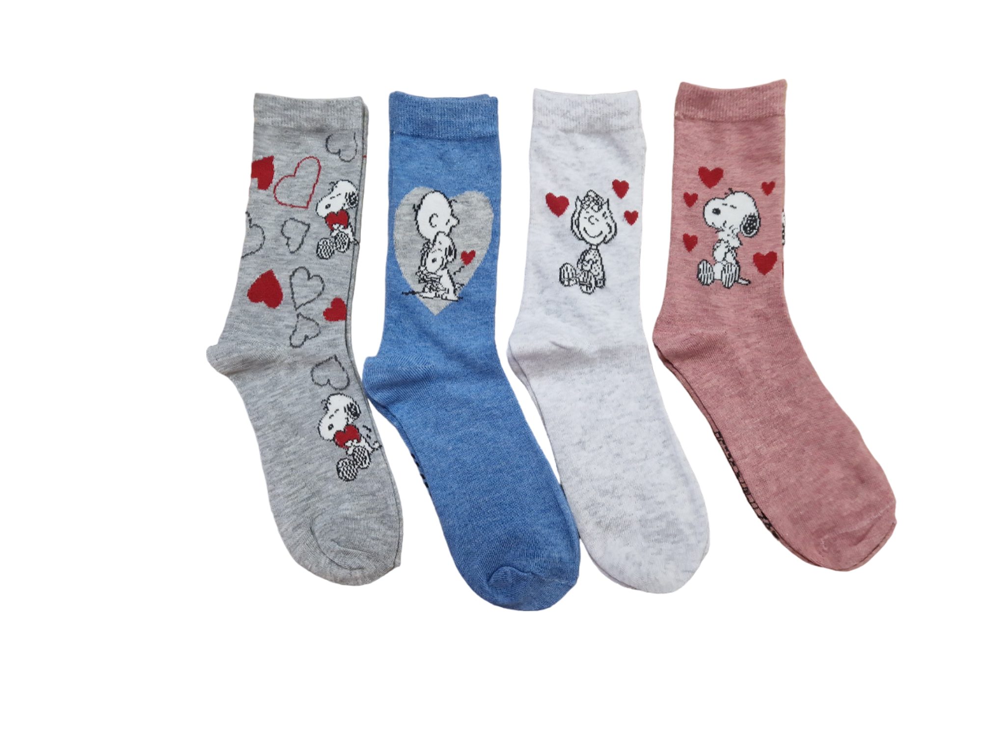 Mein Style Freizeitsocken Mein Style Peanuts Socken 4er-Bündel (4er-Bündel, 1-Paar, 4er-Bündel) mit den Kultfiguren der Peanuts