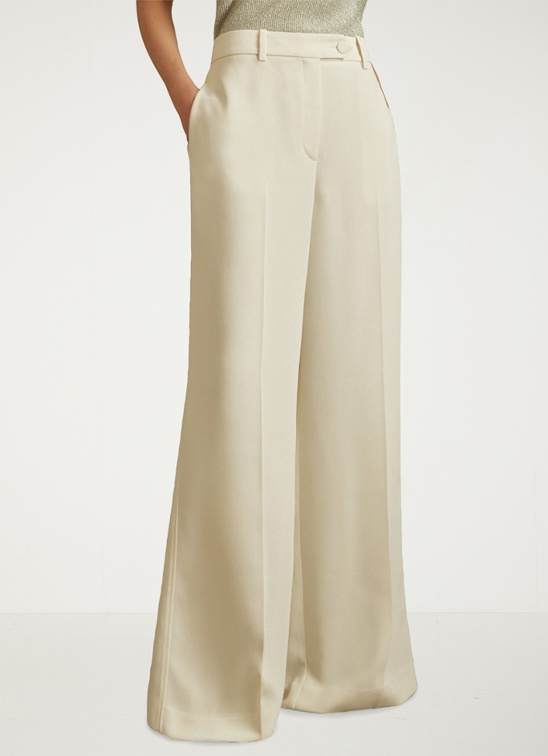 Reiss Solene high waist wide fit trousers with slit
