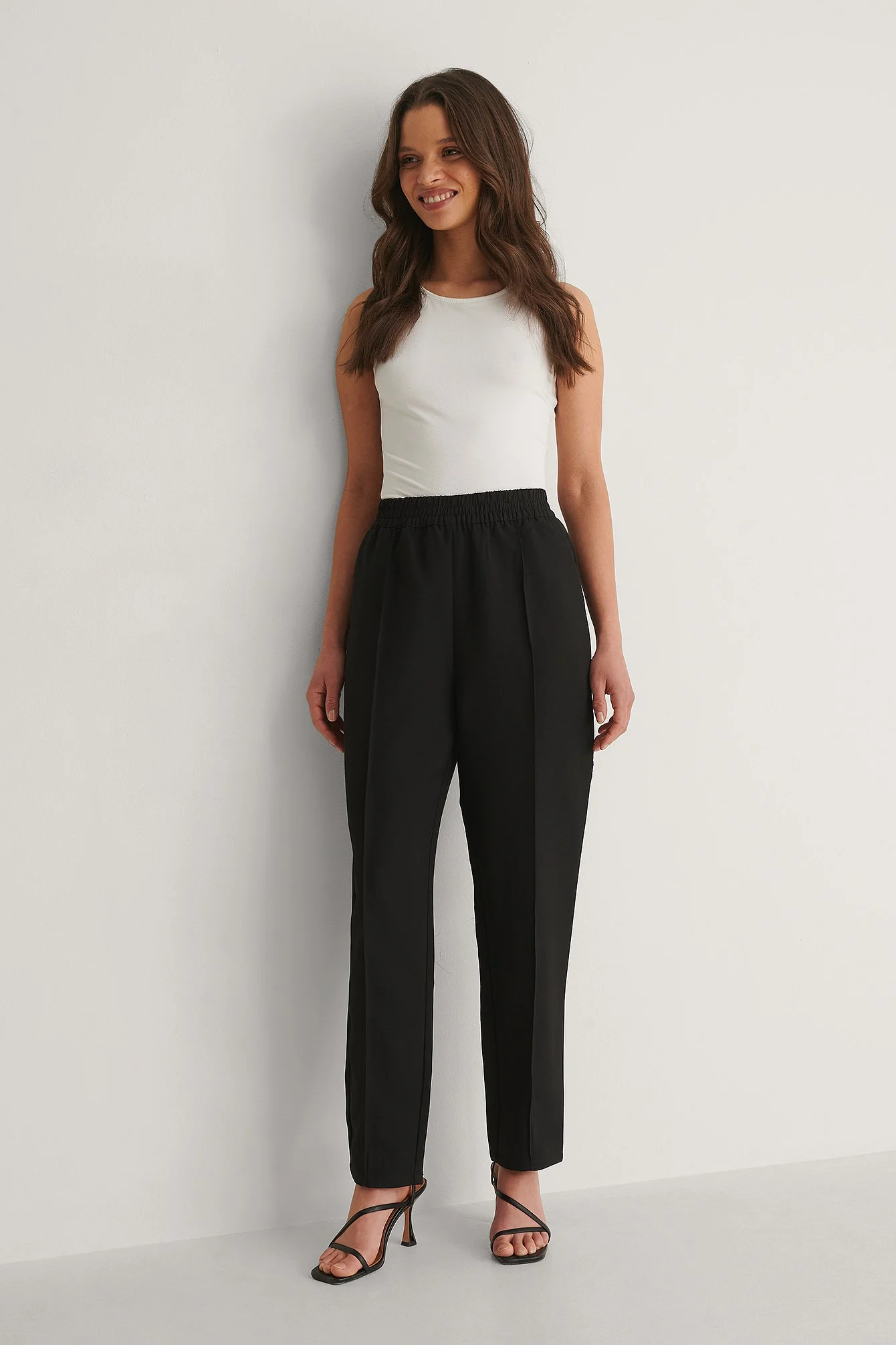 Elastic Waist Seamline Pants