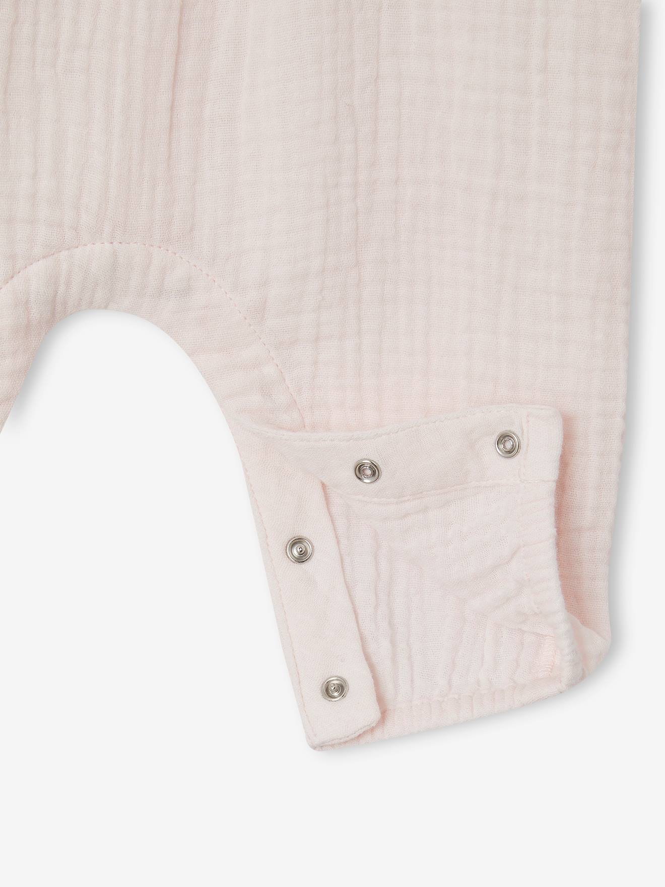 Vertbaudet Baby Overall aus Musselin - hellrosa
