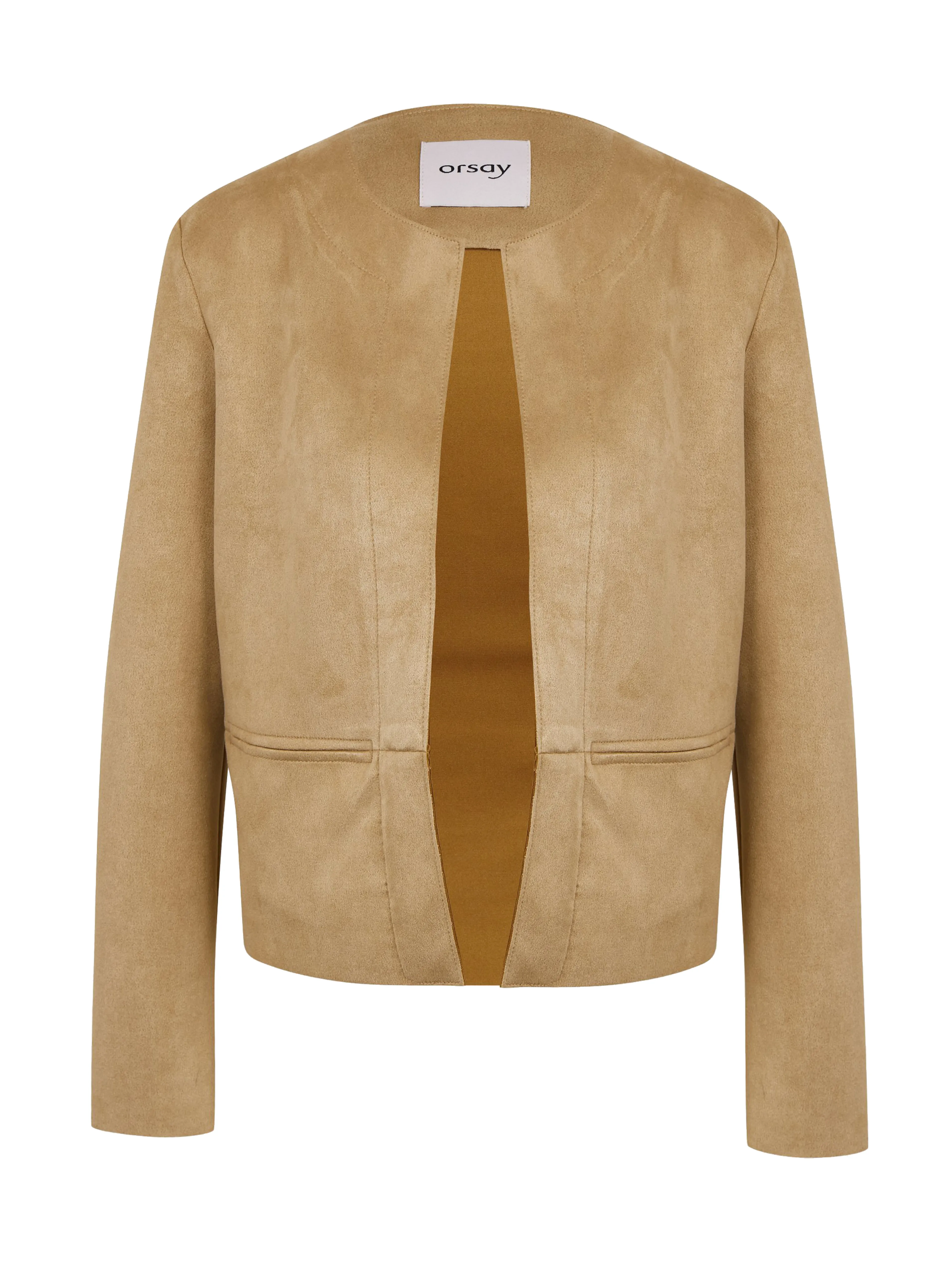Hellbraune Wildlederjacke für Damen ORSAY
