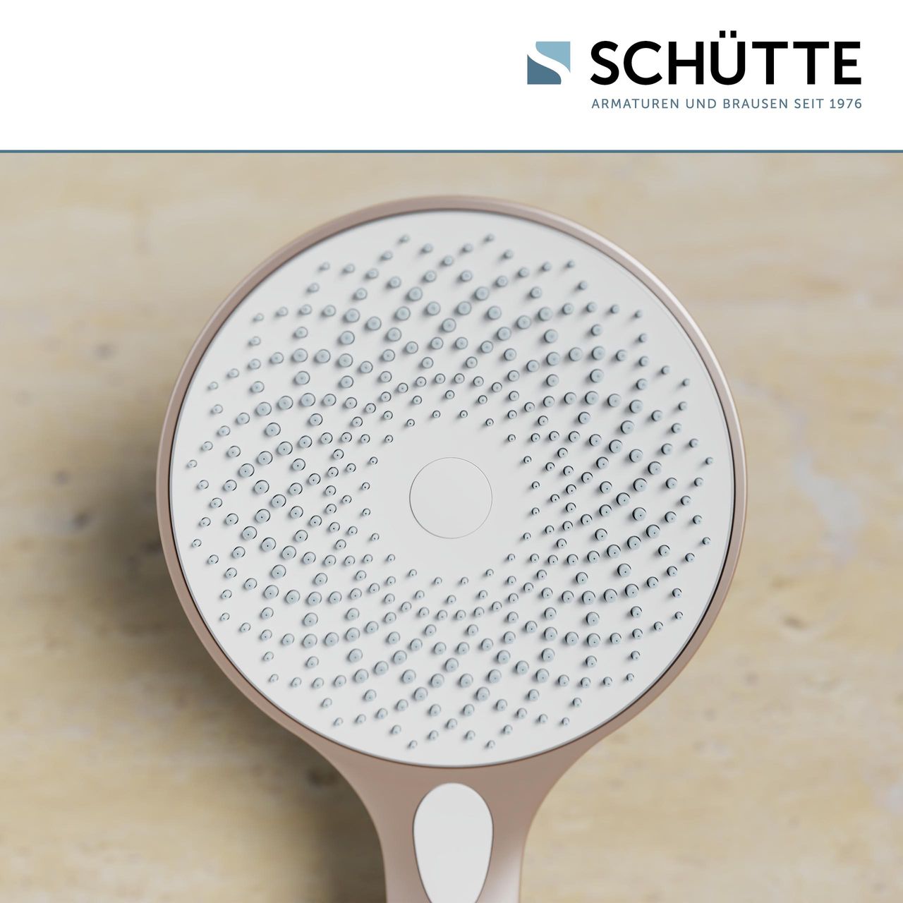 Schütte CAPRI Handbrause, Rosé matt/Weiß