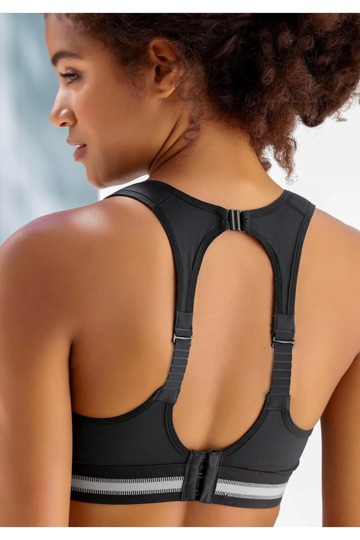 LASCANA Active  Sport-BH - Schwarz - Unifarben